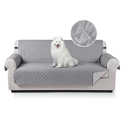 TAOCOCO Funda de Sofá Impermeable Funda de Cojín de Protección para Mascotas Funda de Sofá Antisuciedad(Gris Claro/ 3 Plazas 165 * 190cm)