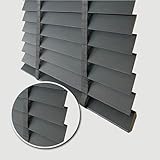 Funky gadgets Persianas venecianas de madera sintética con vetas de madera de 50 mm, 90 x 150