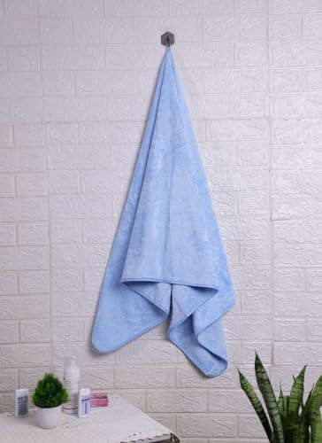 Fezora® Large Bath Towels for Men & Women | Microfiber Bath Towel | Soft, Absorbent, Quick-Dry Towel(Pack of 1, Blue)