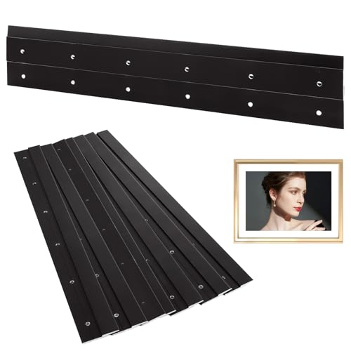 Image of WOPPLXY 3 Pair 17 Inch French Cleat Hanger, French Cleat Picture Hanger, French Cleat Heavy Duty for Hanging Picture Ledges Mirrors Headboard Wall Mounting Brackets, Z Bar Hanger Supports 90lbs