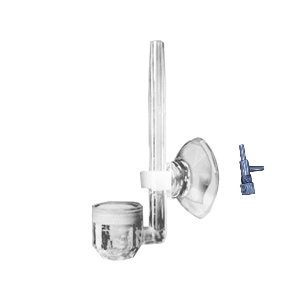 T-PTURET Air Stone Disc Bubble Diffuser Fish for Tank Bubbler with 2 Pieces Suction Cups for Hydroponics Aquarium Fish for Tank D CO2 System Bubble