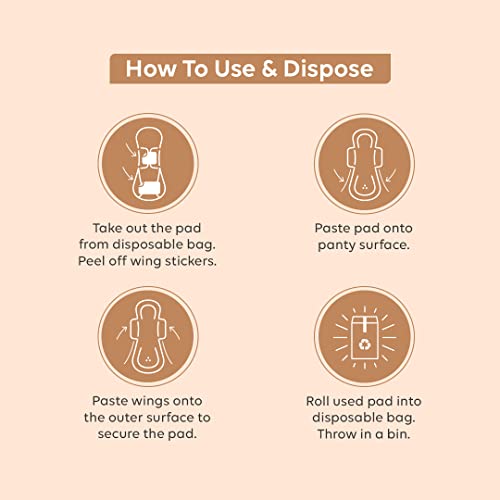 LAIQA Rash-Free Ultra Soft Heavy Flow Sanitary Pads Combo for Women|15XL+15L Premium Pads with 30 Disposable Bags+6 Free Pantyliners|Made with Natural Fibers|No Chlorine|No... - Image 5