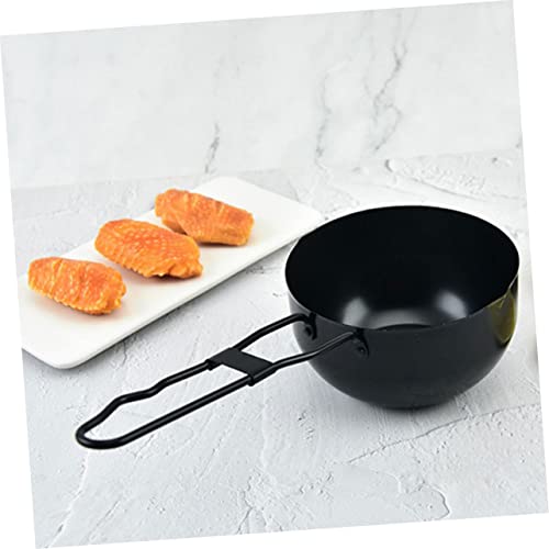 COLLBATH 2pcs Outdoor Cooking Pot Set Mini Iron Soup and Sauce Pots for Camping Picnics and Hiking Non-stick High-temperature Resistant Cookware with Smooth Surface Design - Image 5