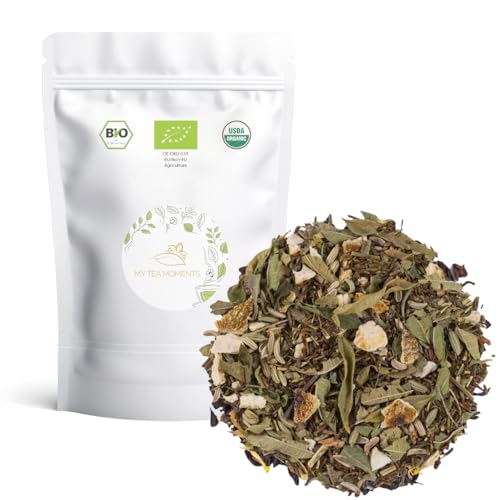 Rooibos de Naranja y Vainilla a Granel - My Tea Moments - Cultivo Sostenible - Ingredientes Naturales: Bergamota, Hinojo, Mandarina, Naranja, Vainilla, Verbena. (Grande, 200, gramo)