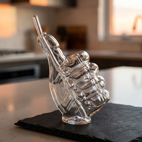 Vasos con forma de pulgar hacia arriba de cristal transparente para martini 7