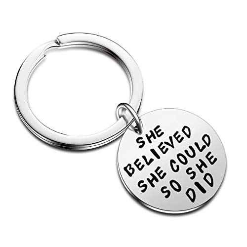 Malyunin CL0042 Pack Of 3 She Believed She Could So She Did Graduation Inspirational Charm Women Best Friend Family Jewelry thumb #1