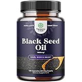 Cold Pressed Black Seed Oil Capsules - Vegan Nigella Sativa Black Cumin Seed Oil Capsules with Omega