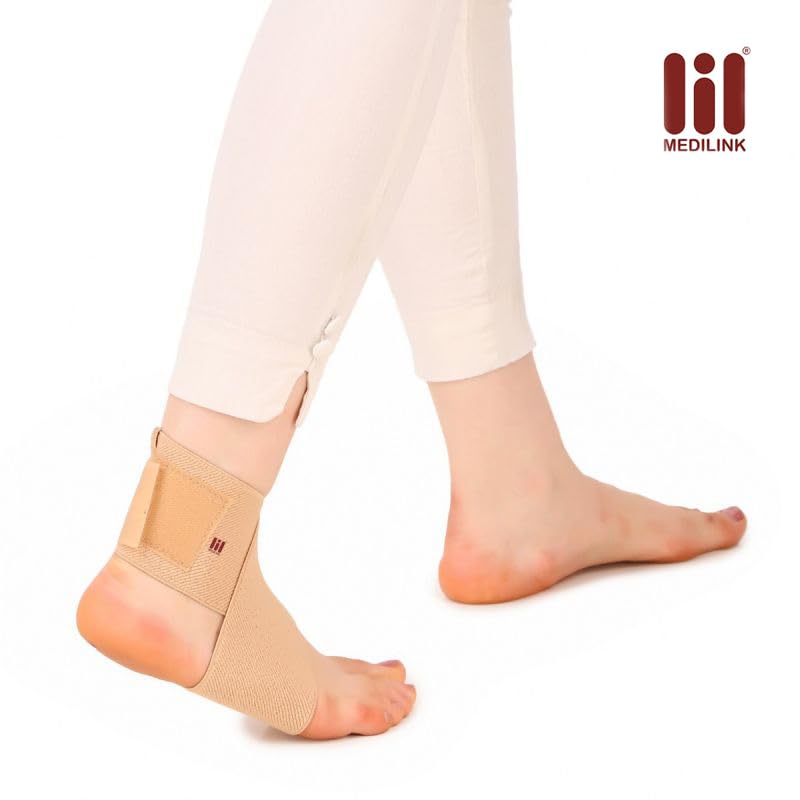 Medilink Neoprene Anklet Ankle Binder Brace Foot Support- Ankle Wrap- For Sprained Ankle, Ankle Pain, Running, Gym, Other Sports 1