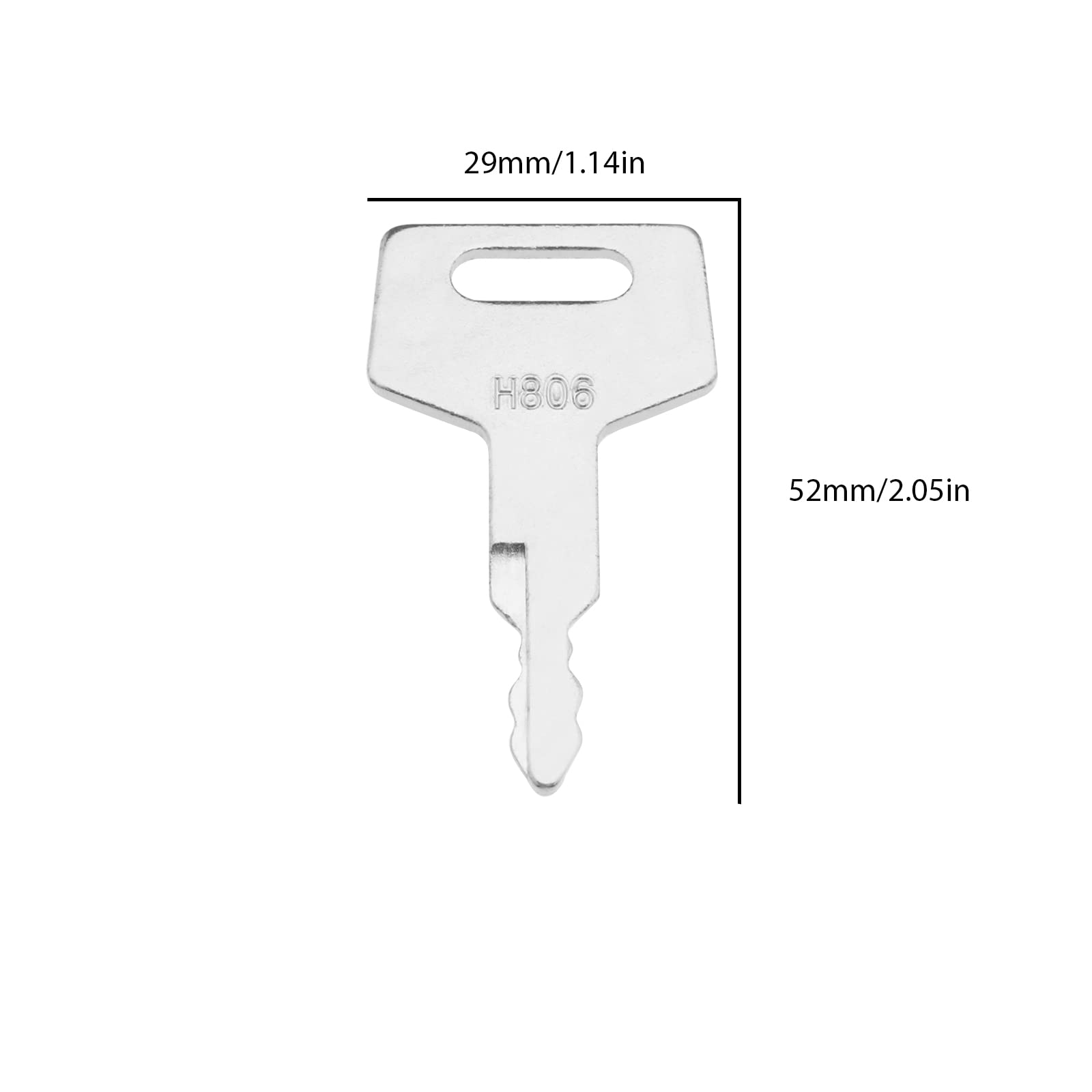10 llaves de interruptor de encendido H806 17001-00019 compatibles con excavadoras Takeuchi