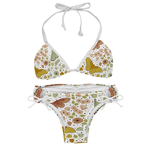 Bikini papillons et fleurs idéal pour vos vacances à la plage et moments de détente piscine
