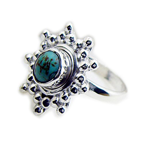 Anneau de fiançailles turquoise et argent pour un cadeau de mariage idéal