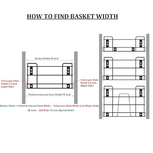 Image of BLOO BASKET 202modular kitchen accessories cabinet, 6-Piece Utensil Organizer, Stainless Steel, Silver (15 Inch Width * 20 Inch Depth, WITHOUT CHANNEL)