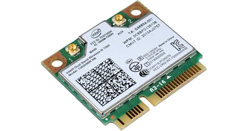 Image of Legacy Mini-PCIe Wi-Fi Card for Intel Centrino 7260 | Half Mini PCIe Network Card | 300 Mbps with Bluetooth 4.0 Support | HMC WLAN Replacement Part 7260.HMW Wi-Fi Card 7260HMW