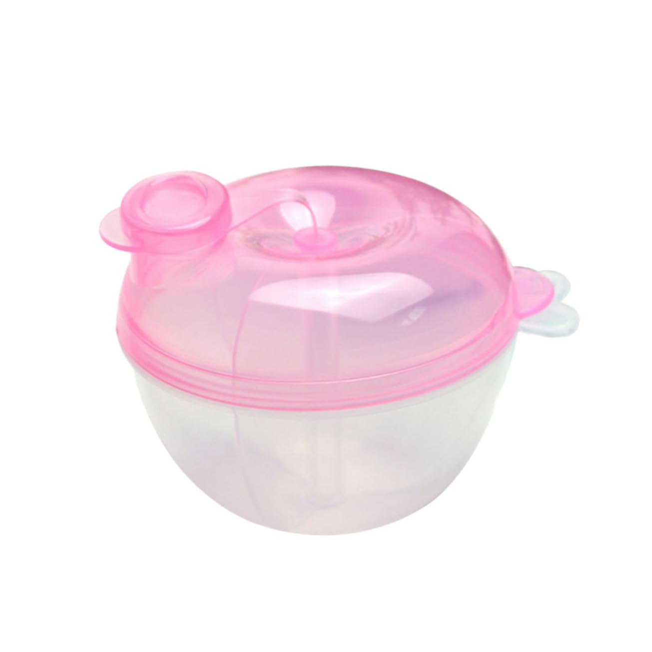 Yardwe Portable Milk Powder Dispenser with Three Compartments Convenient Container for Compact Design for Go Use for Formula Storage Pink