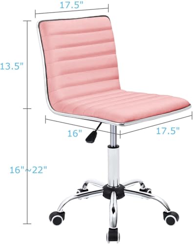 image for Furmax Mid Back Task Chair,Low Back Leather Swivel Office Chair,Comput
