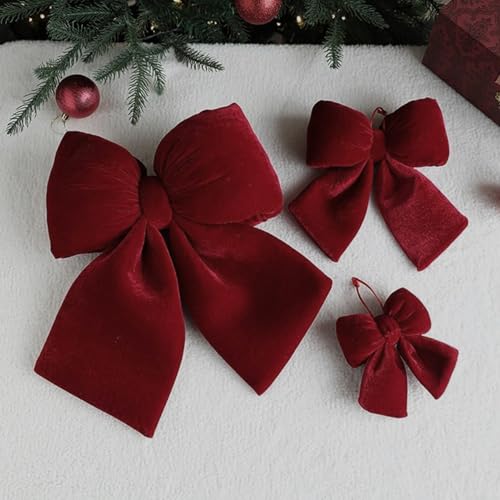 Lazos de Navidad de terciopelo rojo para llenar de magia tus fiestas y celebraciones 8