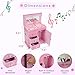 Jewelkeeper Jewelry Box - Jewelry Box for Girls with Ballerina Music Box - 3 Spacious Drawers, Necklace Carousel, Soft Pink Lining and Flowers Design - Sugar Plum Fairy Tune - 9.5 x 7.75 x 9.5 In