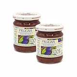 Agritur - Compota de ciruela 100% ecológica, sin azúcares añadidos, natural y artesanal, ideal para el desayuno y la merienda, perfecta como condimento para postres, pack 2×210 g