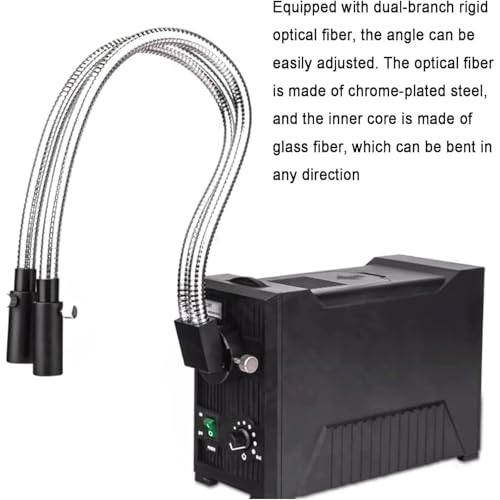 Source lumineuse LED microscope fibre optique double col cygne réglable - 7