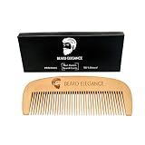 Peine de barba de peral ultraligero de BEARD ELEGANCE ● para el cuidado diario de la barba