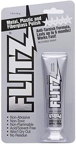 Flitz Multi-Purpose Polish and Cleaner Paste for Metal, Plastic, Fiberglass, Aluminum, Jewelry, Sterling Silver: Great for Headlight Restoration + Rust Remover, Made in The USA 1 Pack