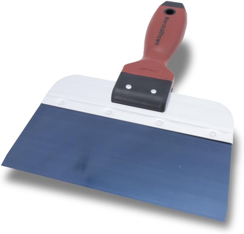 6 Pack Marshalltown 3508D 8" x 3" Blue Steel Taping Knife with Dura Soft Handle (14337)