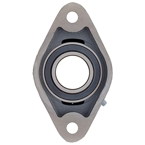 [2-Pack] - UCFL209-28 - 2-Bolt Flange-Mount Ball Bearing Unit, Insert Bearing UC209-28, Cast Iron Housing FL209, Bore Shaft 1-3/4 in (44.45 mm), Set Screw Locking, 7.401 in (188 mm) Flange Length by QJZ - Image 7