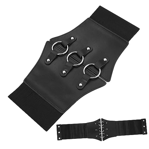 2Pcs Women Wide Waist Corset Belts Dress Cinch Belt for Versatile Fashion Comfortable PU Material Heart Fits