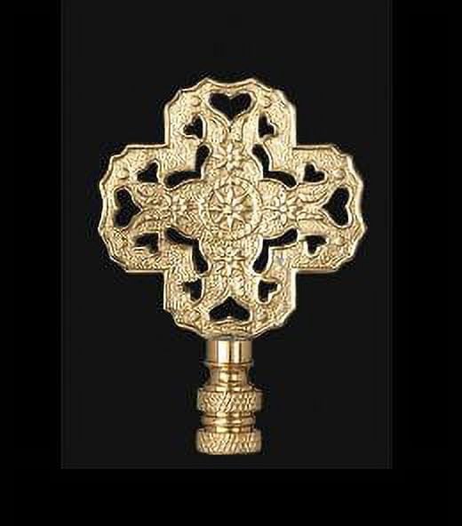 B&P Lamp® Cross-Heart-Star Finial, 3 in Ht., 1/4-27 Tap