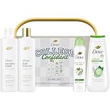 Dove Shower Caddy College Confident Gift Set – Cucumber & Green Tea Body Wash, Intensive Repair Shampoo, Daily Moisture Conditioner, Cool Essentials Deodorant for Women (5 Piece Set)