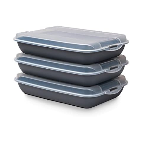 Hausfelder Food Box and Sausage Box for the Refrigerator, Stackable Sausage Box, Food Box Set with Lid Cover