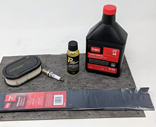 Toro Recycler with Briggs and Stratton EXi Engine Tune-Up Kit (593260) and Fuel Treatment