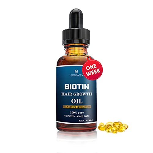 Biotin Hair Growth Oil Prevent Hair LossÂ To Help Grow Healthy, Hair Growth Serum, Strong Hair Thickness Maximizer, Natural DHT Blocker, Smoothing Hairs and Nourishing Scalp Suitable for Men and Women