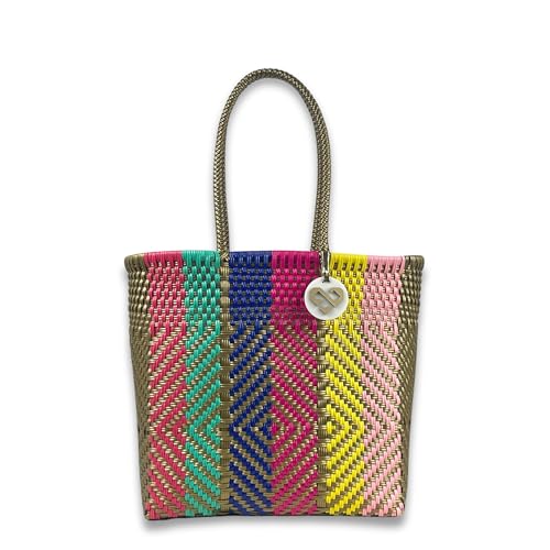 Image of MARIA VICTORIA Women's Waterproof Plastic Tote - Medium, Stylish Spring /Summer Bag for Daily Use & Travel