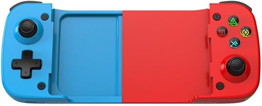 Manette de jeu, poignée extensible pour effet Hall Joystick pour Switch PC pour iOS 800 Hz Taux de polling Bouton Retour Déclencheurs tactiles, manette de jeu portable (rouge et bleu)