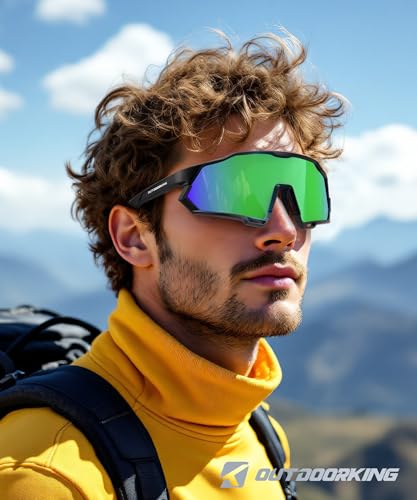 Image of Sport Polarized Sunglasses for Men and Women, Stylish and Lightweight Cycling Sunglasses with UV400 Protection