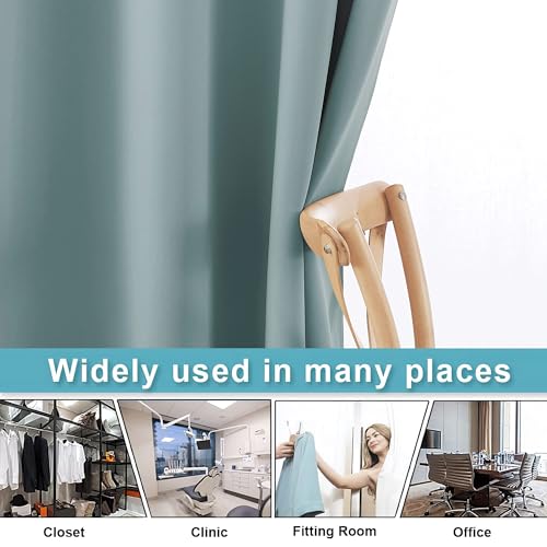 Image of RYB HOME Blackout Curtains Soundproof Energy Saving Insulating Privacy Room Divider Curtains for Patio Sliding Glass Door Living Room Garage Home Theatre Large Window, W 150 x L 84 inches, Dusty Blue