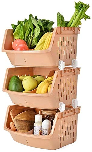 Estante verdulero de suelo RJJ para acabar con el desorden de alimentos en tu cocina