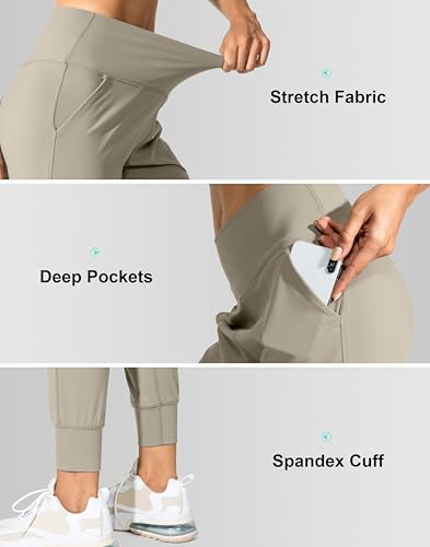 Image of G Gradual Women's Joggers High Waisted Yoga Pants with Pockets Loose Leggings for Women Workout, Athletic, Lounge