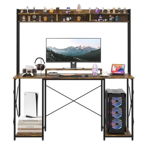 JUMMICO Gaming Tisch Schreibtisch 120 x 60 x 162 cm, Schreibtisch...