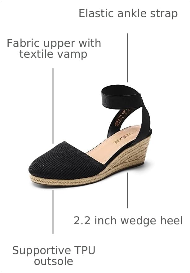 Image of DREAM PAIRS Women's Ankle Strap Wedge Sandals