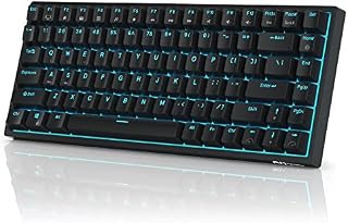 RK ROYAL KLUDGE RK84 Blue Backlit 75% Triple Mode BT5.0/2.4G/USB-C Hot Swappable Mechanical Keyboard, 84 Keys Tenkeyless Mechanical Keyboard w/Detachable Frame & Programmable Software, Brown Switch