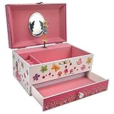 The San Francisco Music Box Company Flowers and Butterfly Fairy Heirloom Musical Jewelry Box