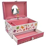 The San Francisco Music Box Company Flowers and Butterfly Fairy Heirloom Musical Jewelry Box