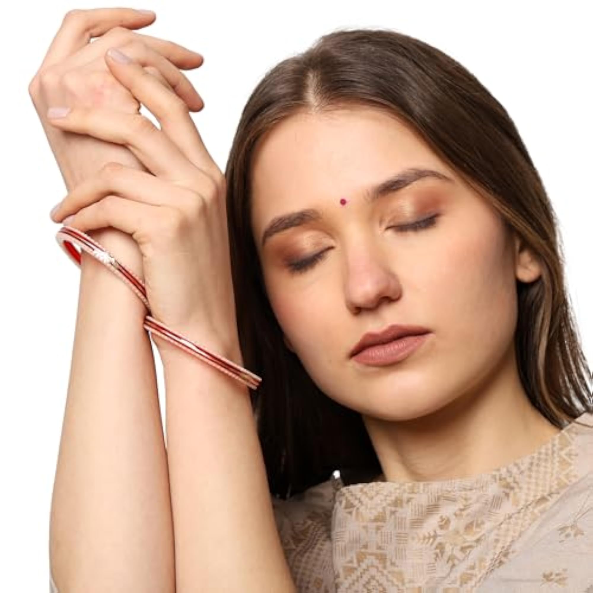 Crimson Charm 22k Hallmark Bangle Pair for Women