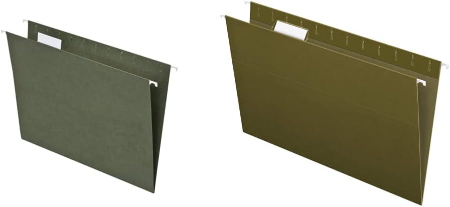 Island Hanging File Folder (Letter Size, 25 Count) and Pendaflex Recycled Hanging Folders (Legal Size, 25 Count)