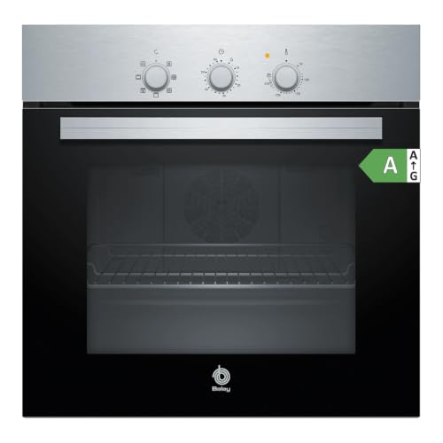 Balay - Horno Multifunción, 60 cm, Serie Acero, Puerta Abatible, Aire caliente 3D Profesional, 3HB2010X0