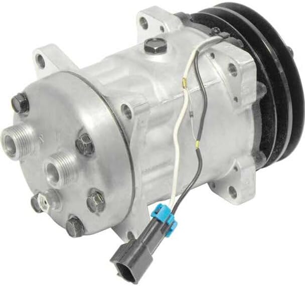 Technical Precision Replacement for Freightliner FL132 Classic XL Year 2005 AC Compressor 12 Volt Ear Mount with 2 Groove Clutch