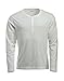 Price comparison product image CqC Mens Long Sleeve Henley Top, Long Sleeve Button Jerse, 3 Colours S-2XL (M, Stone White)