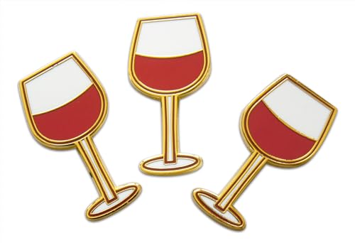 Novel Merk Wine Glass & Barrels - Winery Lapel Pin, Hat Pin & Tie Tack Set - with Clutch Back